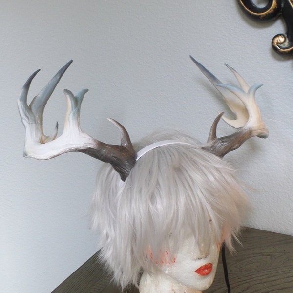 NOUVELLE ARRIVÉE! Extra grand Réaliste Stag Hircine cornes / Deer Antlers Horns 3D Imprimé (Ultra Light Weight Plastic) Rennes comic-con