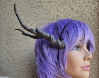 Dragon Fin Fang Foom, the Great protector, inspired 3d printed horns on headband DIY costume addition dragon ears  lizzard horns
