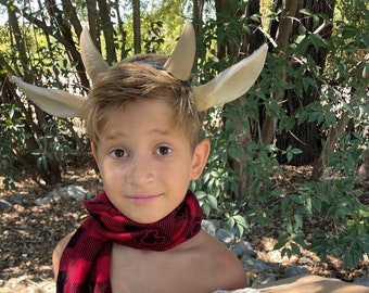 MR. Tumnus headdress ONLY horns and ears ultra lightweight attached to a headband cosplay set Headdress only