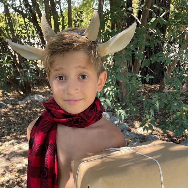 Mr. Tumnus Horns and Ears Headband, Lightweight Cosplay Headdress