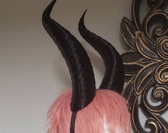 New Arrival: Extra large barbarian samurai horns warlord battle style horns stage prop horns light weight 3D Printed. Black