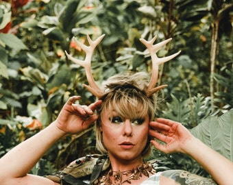 3D Printed Deer Antlers Headband - Lightweight Fawn Horns, Costume Cosplay