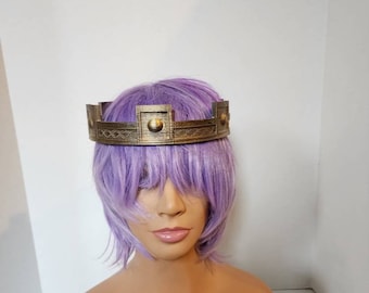3D Printed King Arthur Crown, Viking Forged Look Celtic Tiara