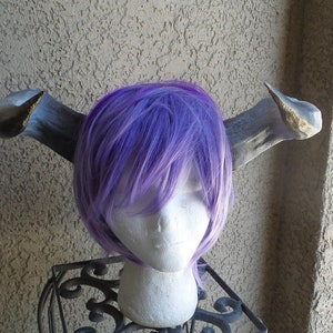 Minotaur Horns- Long Horn Cow-Bull Matador horns headband 3D printed cosplay comicon fantasy horns  option wow lightweight horns overlord