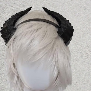 Deanerys Dragon inspired 3d printed set horns on headband DIY costume addition dragon ears four horned beast set lizard horns sleek horns