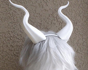 BEST SELLING! Classic Young Maleficent Inspired Horns  3D Printed  White Horns comic-con