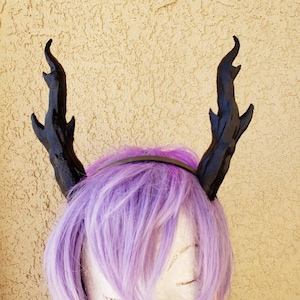 NEW ARRIVAL Whimsical Dragon Antlers Horns 3D Printed Forest Dragon horns Ultra Light Weight Plastic teifling fairy horns comic-con image 1