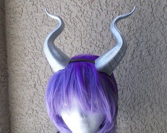 BEST SELLING! silver Classic Young Maleficent Inspired Horns  3D Printed  choose your color comic-con