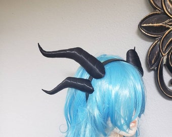 Fantasy Deanerys Dragon inspired 3d printed double set horns on headband Larp  costume addition beast horns  lizzard horns