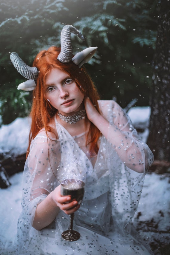 3D Printed Ram Horns Headband With Ears - Cosplay, Comicon  display picture 2