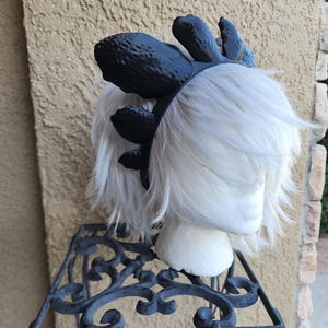 Fantasy How to train your Dragon  3d printed Toothless Night Fury costume ears horns or Light fury costume headband super lightweight