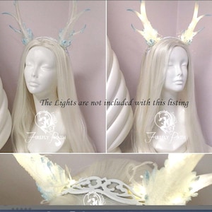NEW ARRIVAL! Crystal ice antlers/ Deer Antlers Horns fantasy cosplay(Ultra Light Weight Plastic) Reindeer Antlers winter horns
