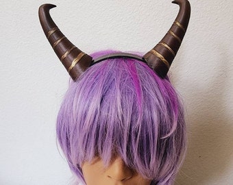 Phil from Hercules Disney headdress horns  ultra lightweight attached to a headband cosplay set Headdress Goat horns with stripes