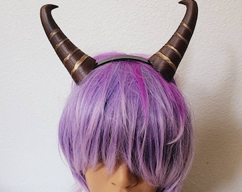 Phil from Hercules Disney headdress horns  ultra lightweight attached to a headband cosplay set Headdress Goat horns with stripes