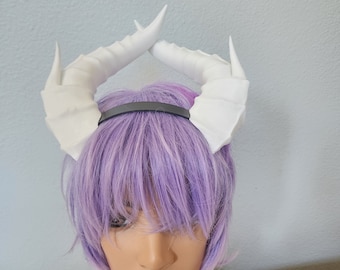 Fantasy splintered Dragon horns Snake Dragon 3d printed horns on headband  dragon  headress large goat horns beast horns dinosaur cosplay