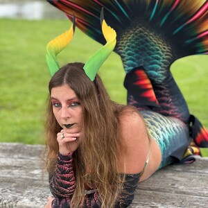 Fantasy Dragon Elegant long Dragon 3d printed horns on headband costume addition dragon comicon fantasy  lizzard horns