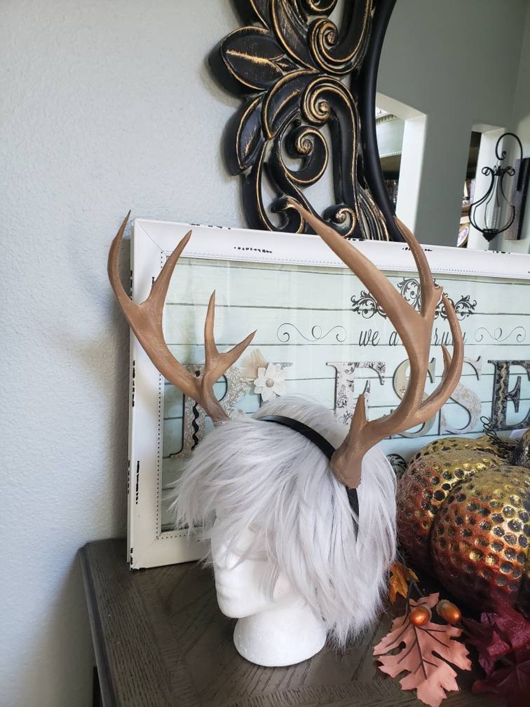 NEW Realistic Doe Deer Antlers Horns and Optional Ears 3D Printed ultra Light Weight Plastic Reindeer Antlers Comic con Etsy Ireland
