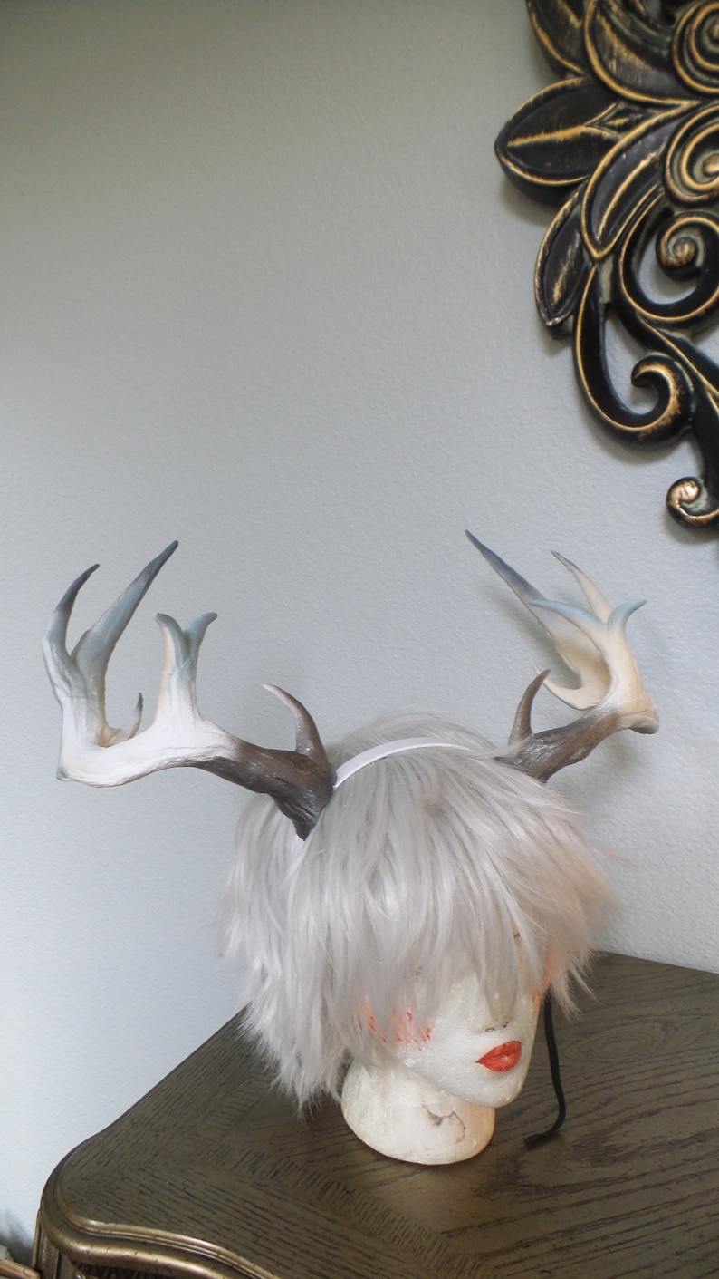 NEW ARRIVAL Extra large Realistic Stag Hircine horns / Deer Antlers Horns 3D Printed Ultra Light Weight Plastic Reindeer comic-con image 1