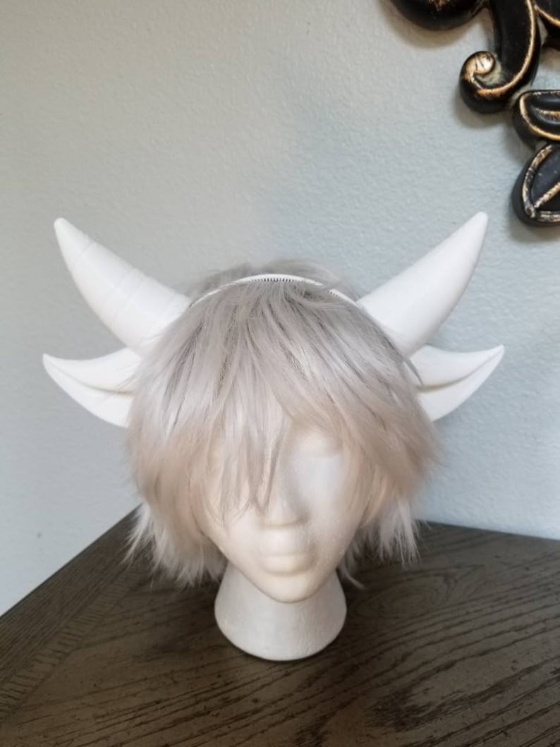 Anime Cow horns and ears Goat horns and ears 3d printed