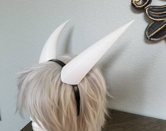 Dragon inspired 3d printed lightweight set horns on headband DIY costume addition dragon ears horned beast set lizzard horns paintable set