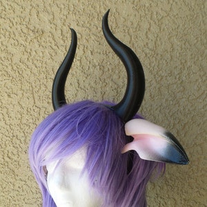 Matador-Bull-horns-Ombre-Black Taurus  horned headband with animal ears comic-con cosplay horns