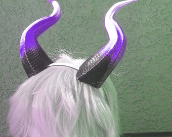 Maleficent Inspired Horns, Ombre Costume Headband