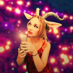 Zootopia inspired Madam Gazelle horns gazelle headband with optional 3d printed ears larp comic-con cosplay horned headband