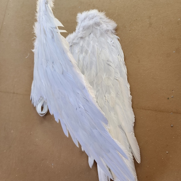 Real Feather Maleficent wings black feather wings crow wings raven wings with optional talons Child/adult large White wings.