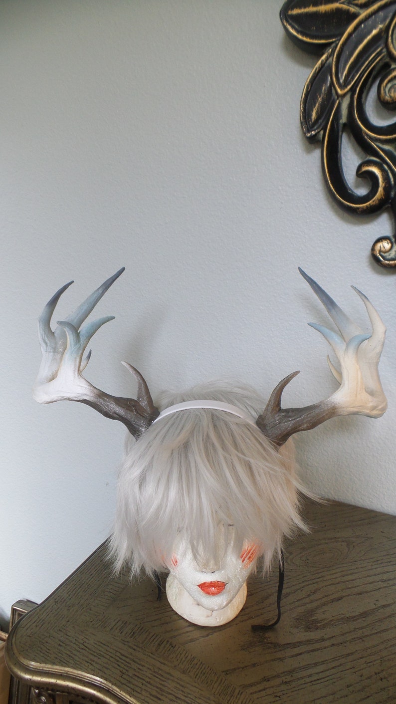 NEW ARRIVAL Extra large Realistic Stag Hircine horns / Deer Antlers Horns 3D Printed Ultra Light Weight Plastic Reindeer comic-con image 6