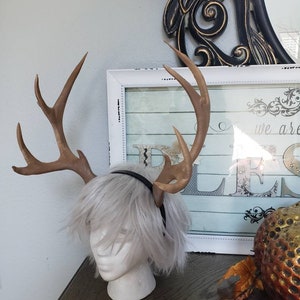 NEW! Realistic Doe Elk Deer Antlers Horns XL stag antlers 3D Printed (Ultra Light Weight Plastic) Reindeer Antlers comic-con