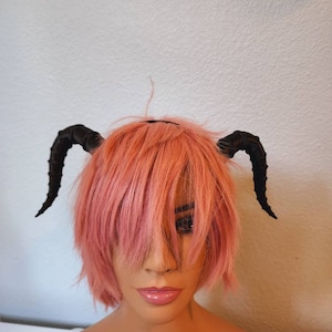 Small Matador-Bull-horns-ribbed-3D printed horned headband comic-con cosplay horns anime character teifling
