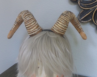 NOWOŚĆ Opaska na głowę z rogami barana, drukowana w 3D, cosplay, komiksowe rogi fantasy