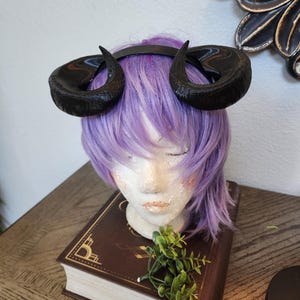 Anime Minotaur Horns  Fantacy Cow-Bull Matador horns headband 3D printed cosplay comicon Albedo style horns  wow lightweight horns overlord