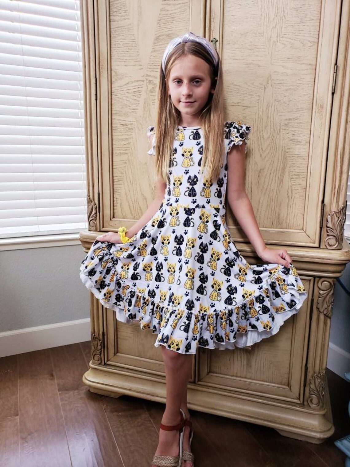 Luxurious Purrtiful High Low Cat Dress Size 2t 10/12y Girls Etsy