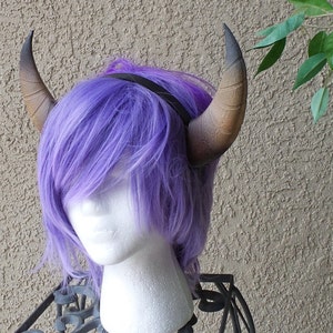 Goat fantasy 3d printed horns  horns on headband taurus horns