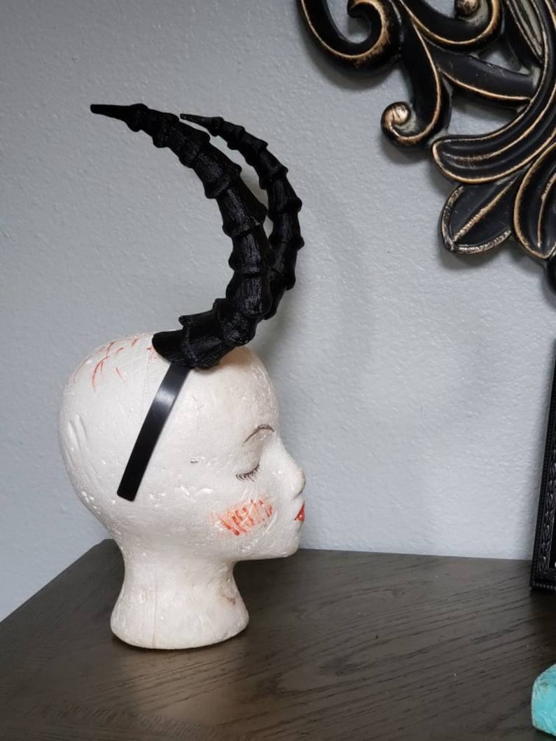 Mountain Goat Horns Krampus Horns on Headband Lightweight Etsy