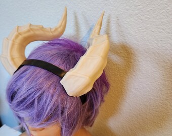 Fantasy Large Dragon horns Snake Dragon 3d printed horns on headband  dragon costume headress large goat horns beast horns dinosaur cosplay