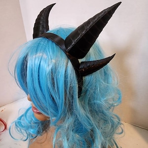 Fantasy Deanerys Dragon inspired 3d printed double set horns on headband Larp  costume addition beast horns  lizzard horns
