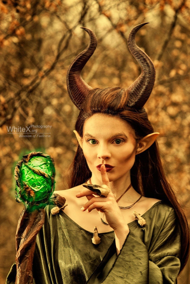 NEWLY IMPROVED! Young Maleficent Inspired 9.5" Horns  3D Printed (Ultra Light Weight Plastic) Suitable for kids and adults comic-con
