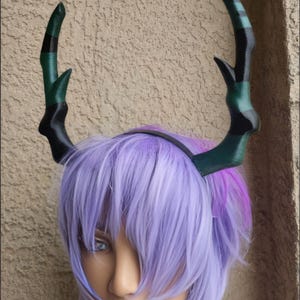 Belos Hunter on The Owl House horns 3D print ultra lightweight attached to a headband cosplay set Headdress only
