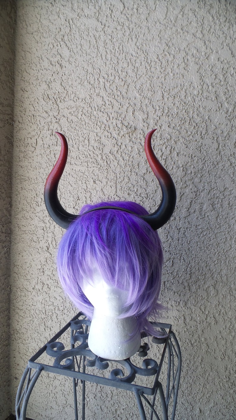 Matadorbullhornsombreblack Andred Horned Headband Etsy