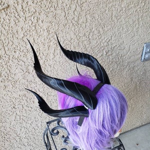 Fantasy Dragon Elegant long Dragon 3d printed horns two sets on headband costume addition dragon comicon fantasy  lizzard horns