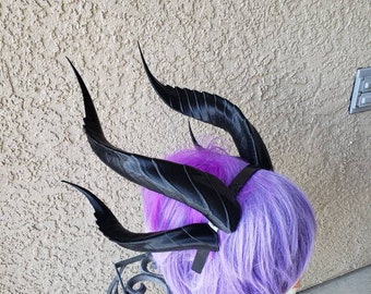 Fantasy Dragon Elegant long Dragon 3d printed horns two sets on headband costume addition dragon comicon fantasy  lizzard horns