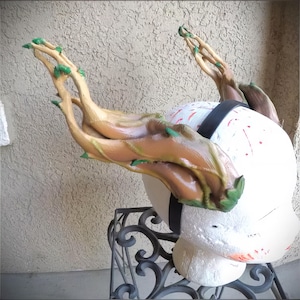 新入荷！気まぐれなドラゴンの角 3Dプリント 森のドラゴンの角（超軽量プラスチック）ねじれたつるの妖精の角 コミックコン
