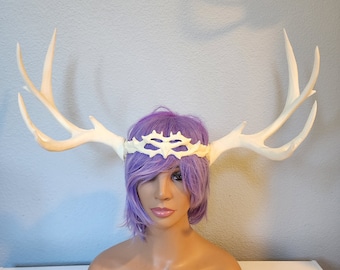 NEW ARRIVAL! XXL  Realistic elegant antlers horns / Deer Antlers Horns with tree branch crown  3D Printed Reindeer