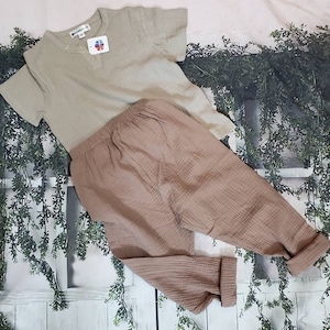 Traje unisex de lino para niño moro. Camisa y pantalón para niño campesino. Disfraz renacentista para niño. Tallas 6+7+8+10/12+14/16. Ropa medieval para niño excéntrico.