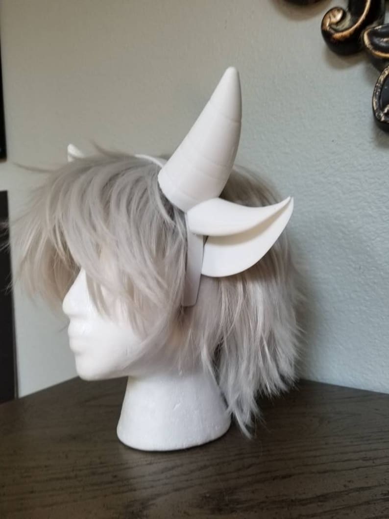 Anime Cow horns and ears Goat horns and ears 3d printed