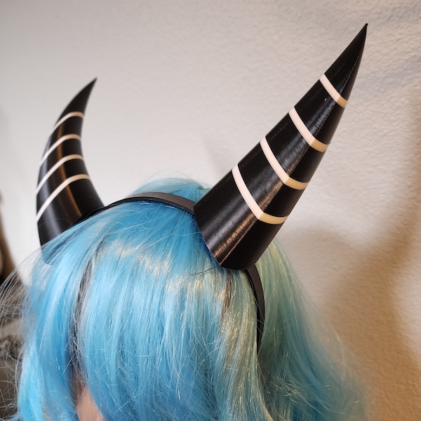 Dragon inspired 3d printed lightweight set horns on headband DIY costume addition dragon ears horned beast set lizzard horns paintable set