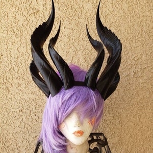 Fantasy Dragon Elegant long Dragon 3d printed horns three sets on headband costume addition dragon comicon fantasy  lizzard horns