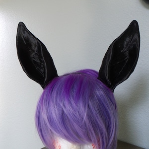 Horse ears-Jackalope ears- Donkey ears-chihuahua ears 3d printed  ears on headband DIY costume black animal ears-cosplay fantasy ears